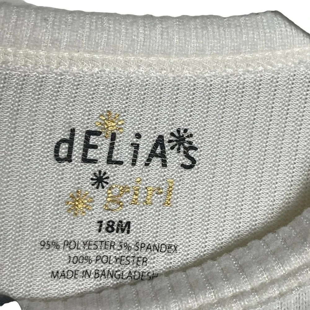 dELiAs girl White Snowflake Tulle Infant Dress Size 18 Months